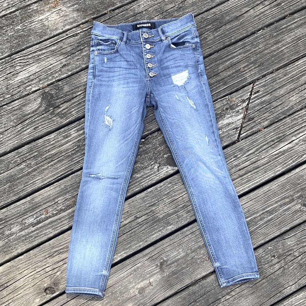 Express High Rise Skinny Jeans